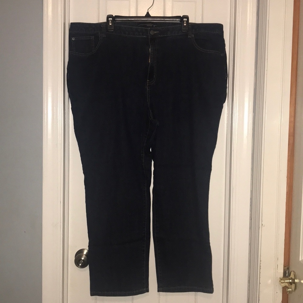 Lane Bryant dark straight leg jeans